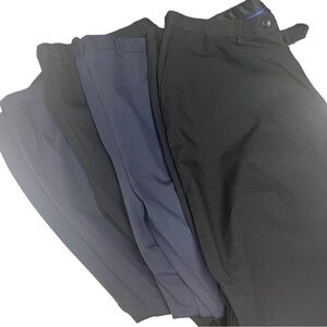 Zeke Mens 4 Pair Pant Bundle sz 40 Slim Fit Black Navy Classic Business Casual